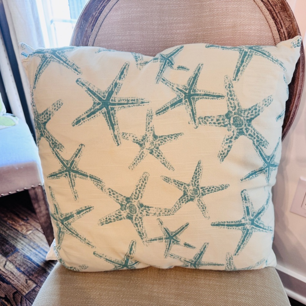 Coastal Starfish Down Accent Pillow